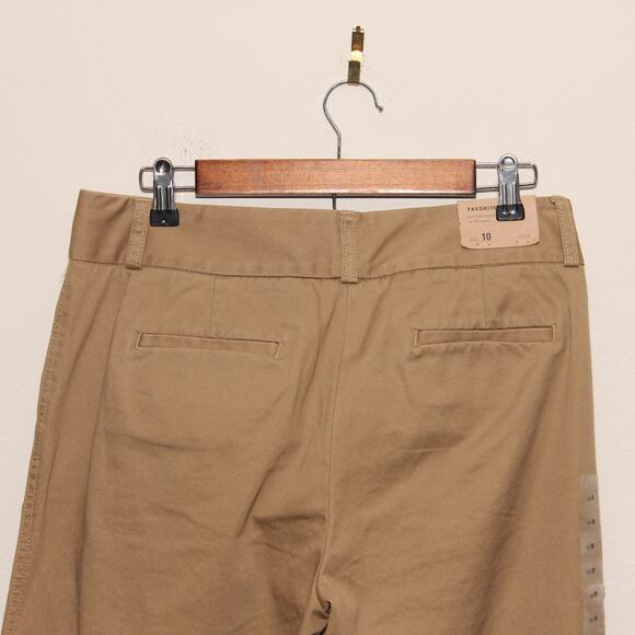 NEW J.Crew Factory Cotton Favorite Fit Cropped Khaki Pants Size 10 Straight Leg - Picture 5 of 8